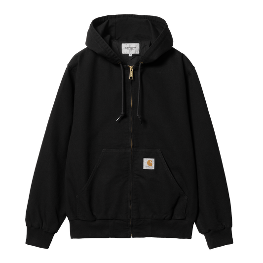 Carhartt WIP - Active Jacket (Summer) - BLACK RINSED / Sort - Jakker