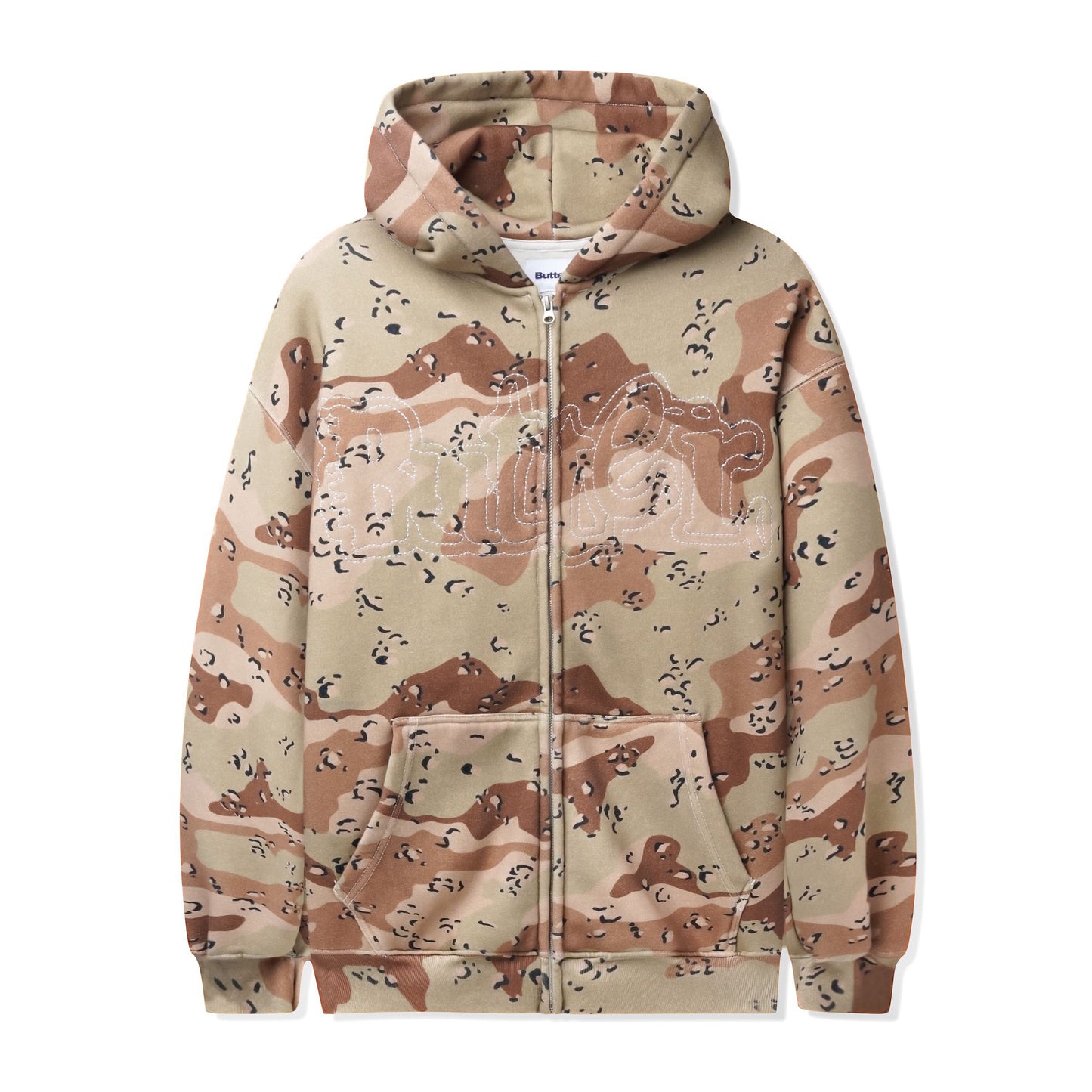 Butter Goods - Breakdown Zip Thru Hood - DESERT CAMO / Camouflage||Brun - Sweatshirts