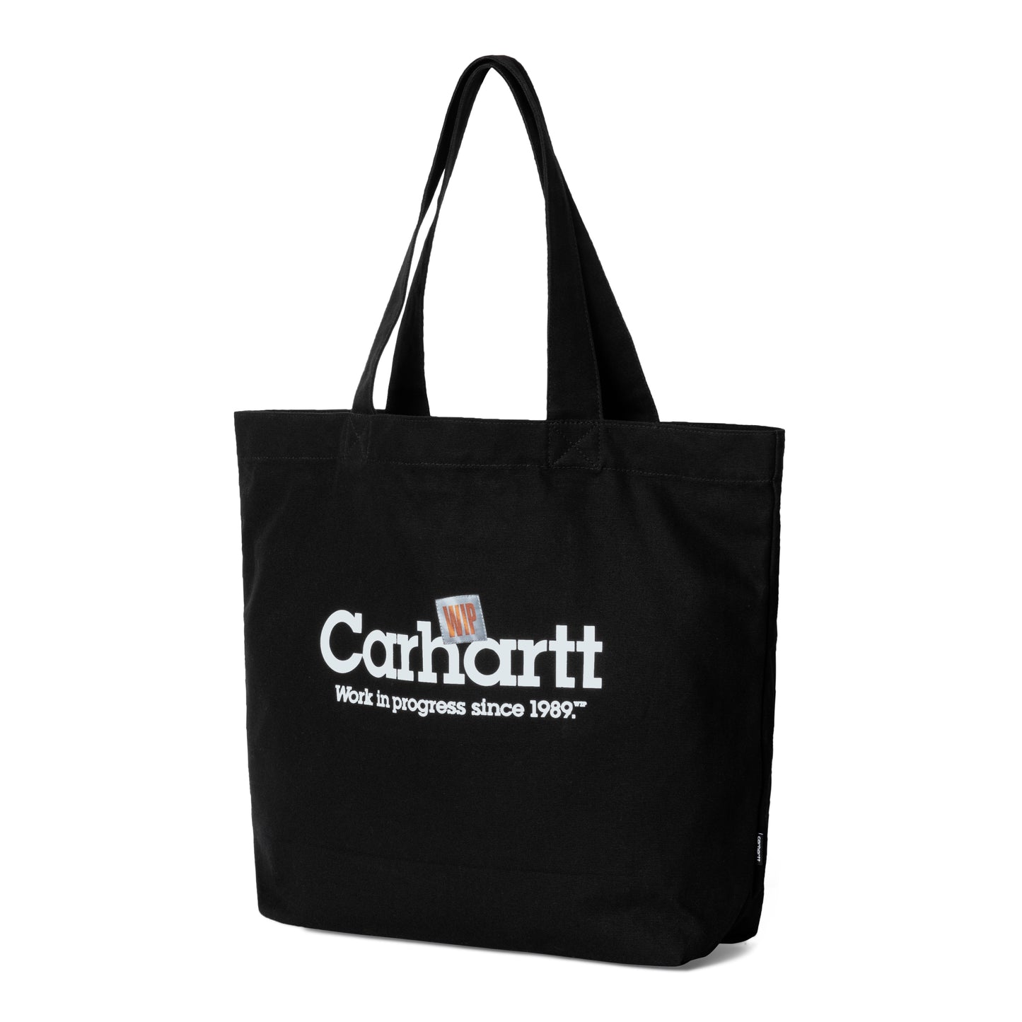 Carhartt WIP - Canvas Graphic Tote Large - label script print black - Accessories > Tasker