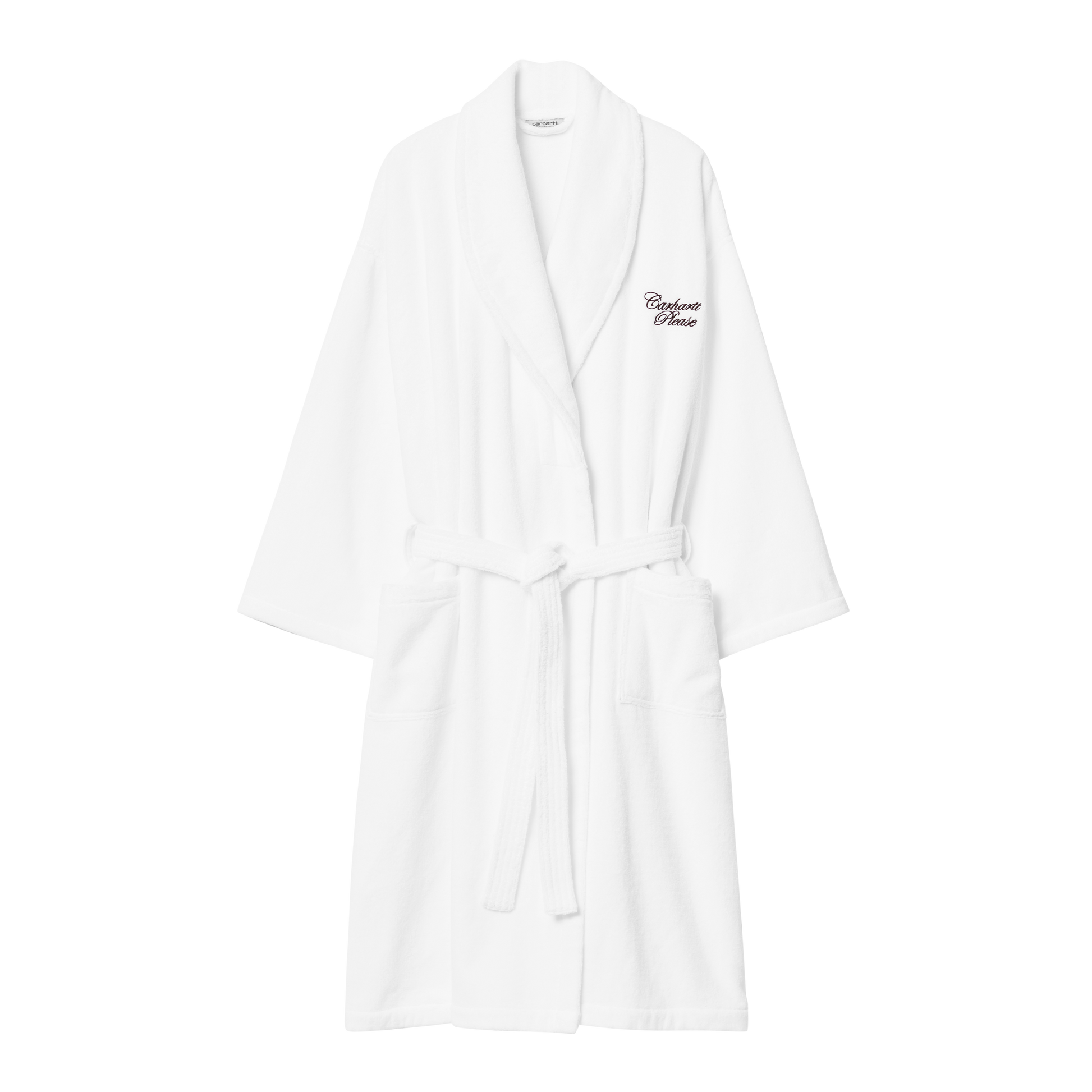 Carhartt WIP - Carhartt Please Bathrobe - WHITE / BORDEAUX / Hvid - Accessories