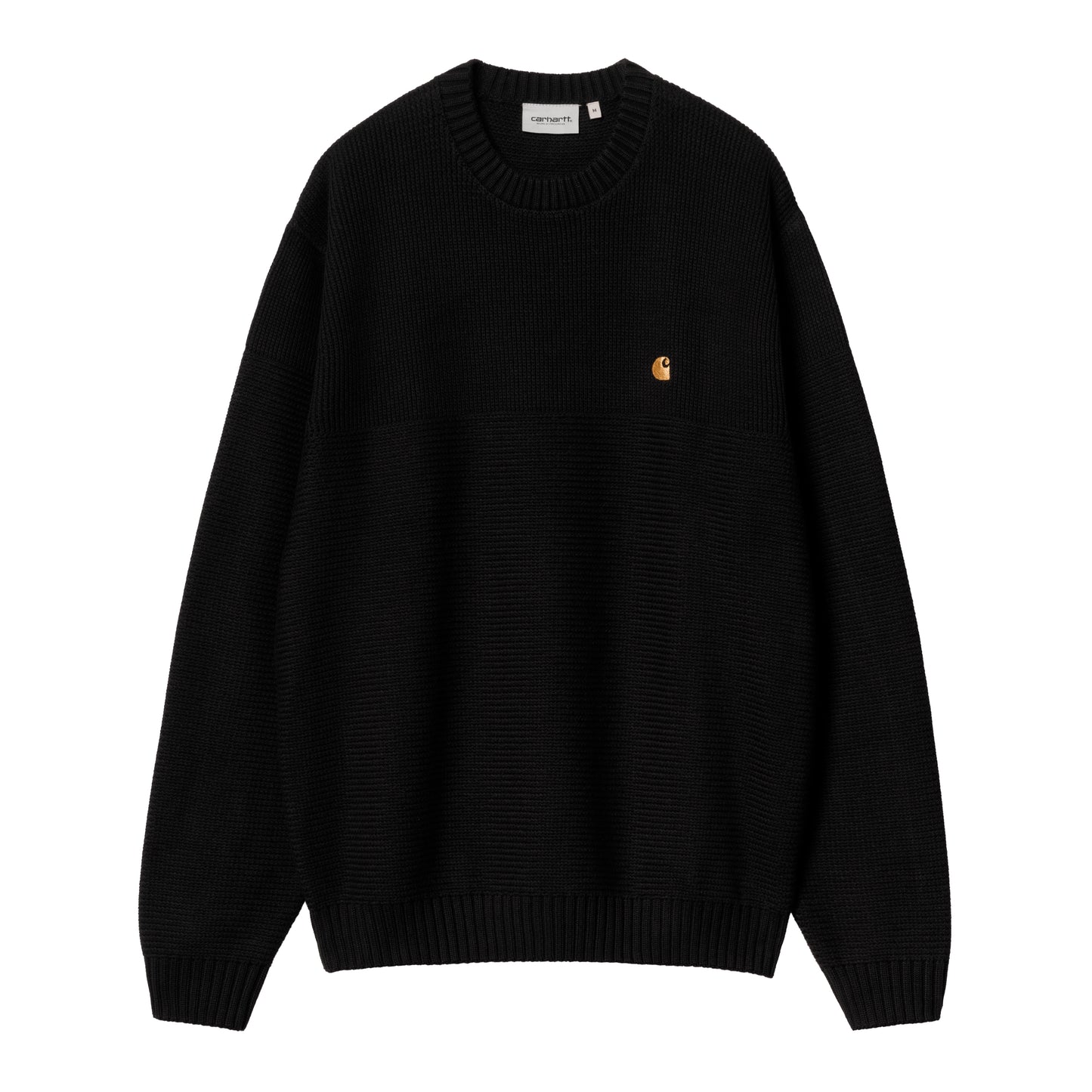 Carhartt WIP - Chane Sweater - BLACK / GOLD / Sort - Strik