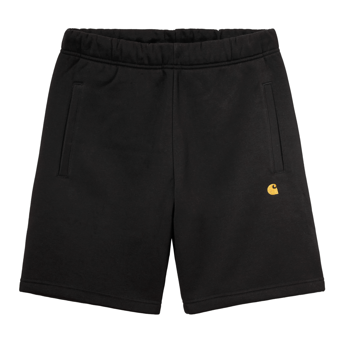 Carhartt WIP - Chase Sweat Short - BLACK / GOLD / Sort - Shorts