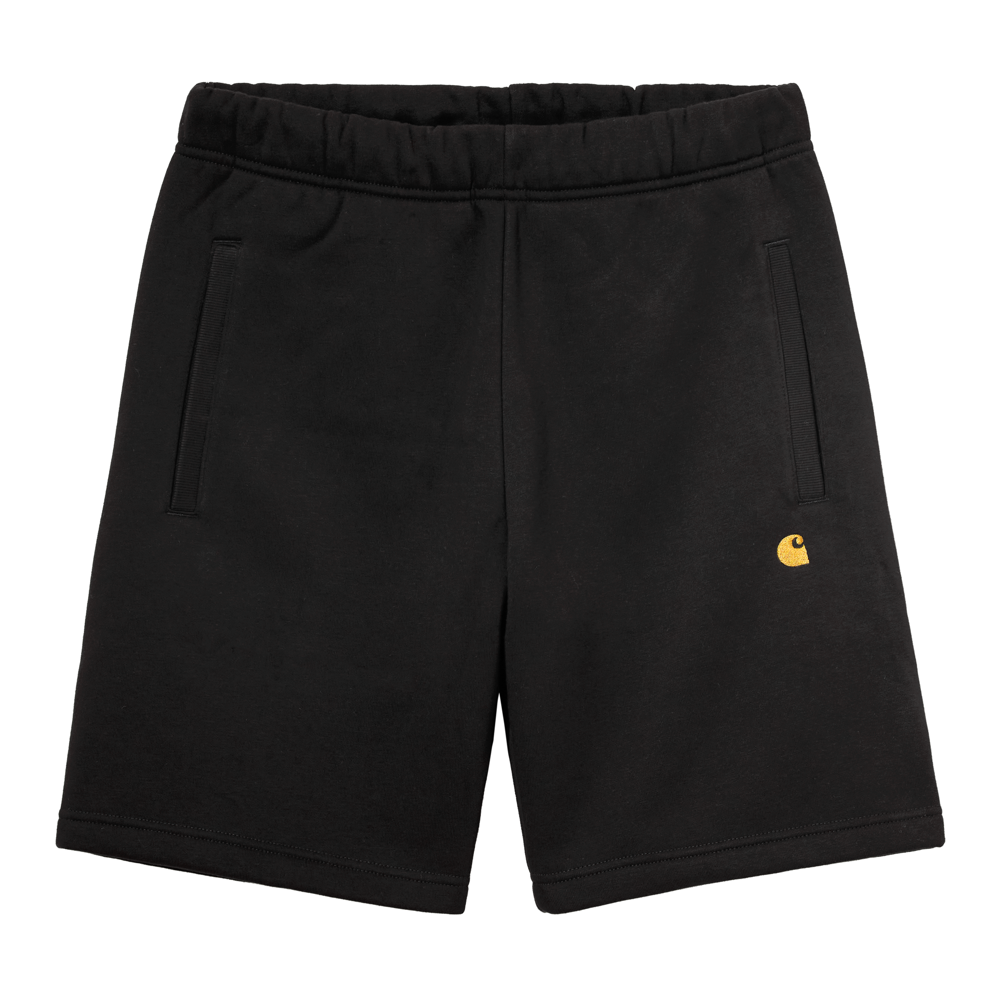 Carhartt WIP - Chase Sweat Short - BLACK / GOLD / Sort - Shorts