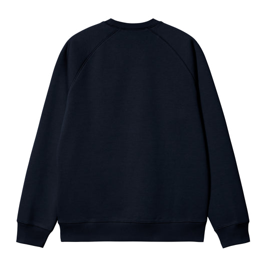 Carhartt WIP - Chase Sweat Dark SS25 - DARK NAVY / GOLD / Blå - Sweatshirts