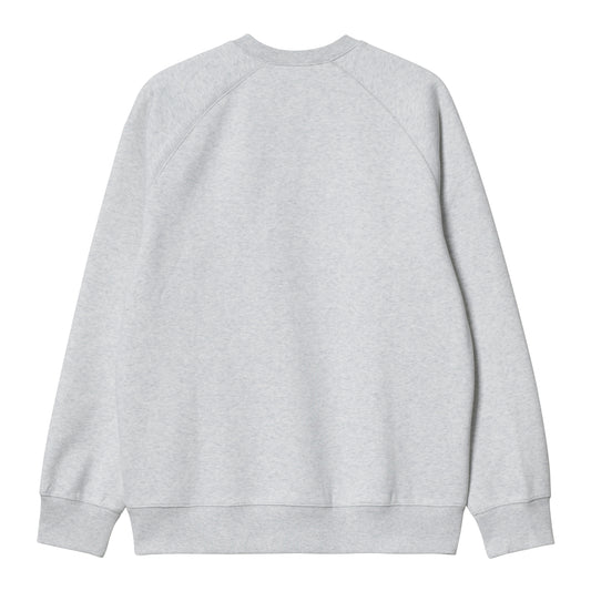 Carhartt WIP - Chase Sweat SS25 - ASH HEATHER / GOLD / Grå - Sweatshirts