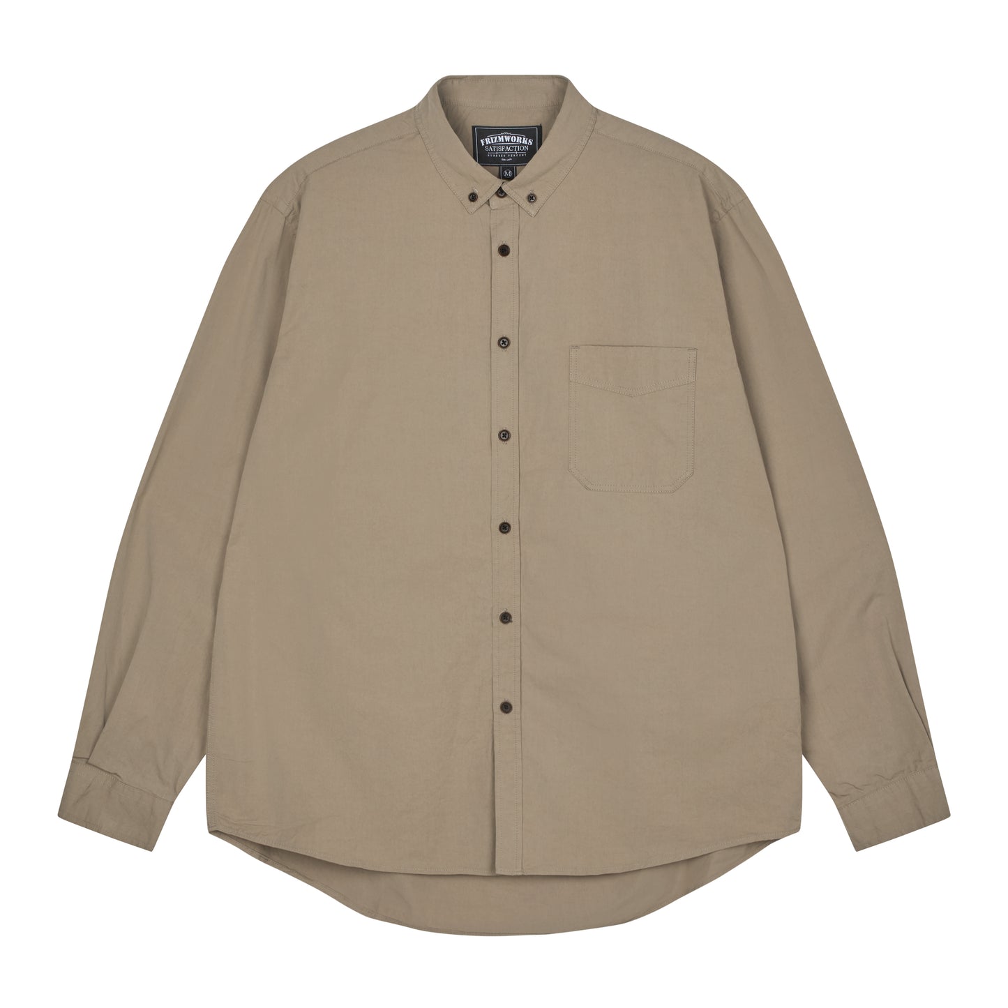 Frizmworks - High Count French Shirt - KHAKI GREY / Brun - Skjorter