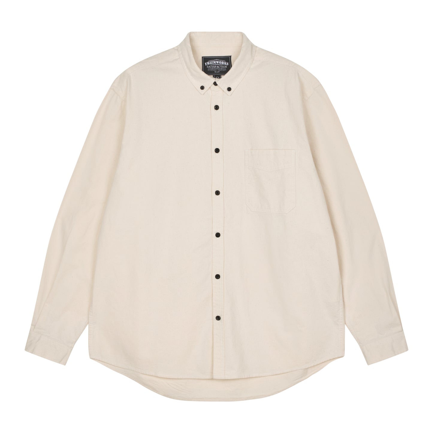 Frizmworks - Flannel French Shirt - NATURAL / Hvid||Beige - Skjorter