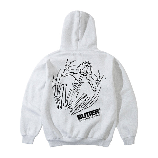 Butter Goods - Fossil Pullover Hood - ASH / Grå - Sweatshirts