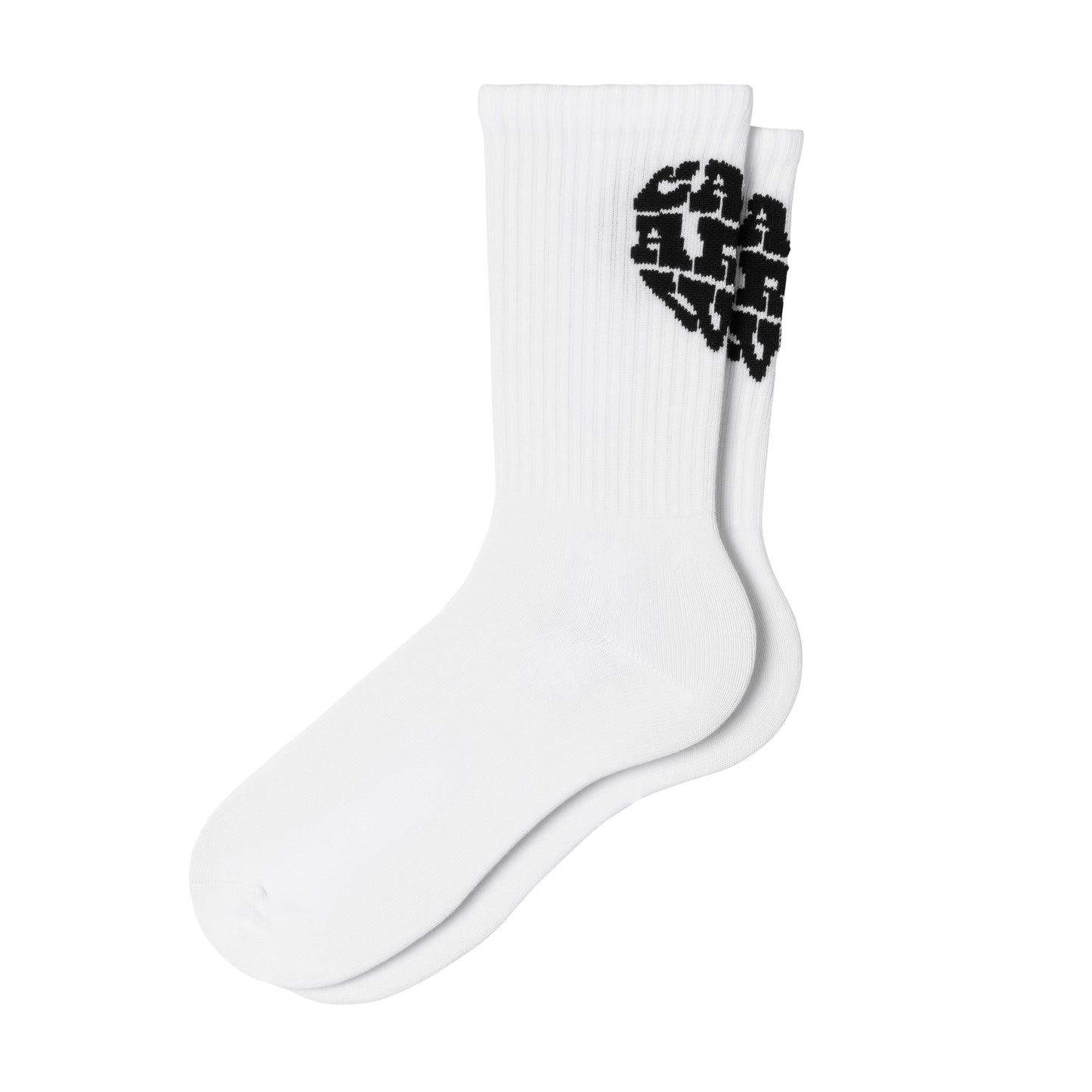 Carhartt WIP - Heartbreaker Socks - WHITE / BLACK / Hvid - Accessories
