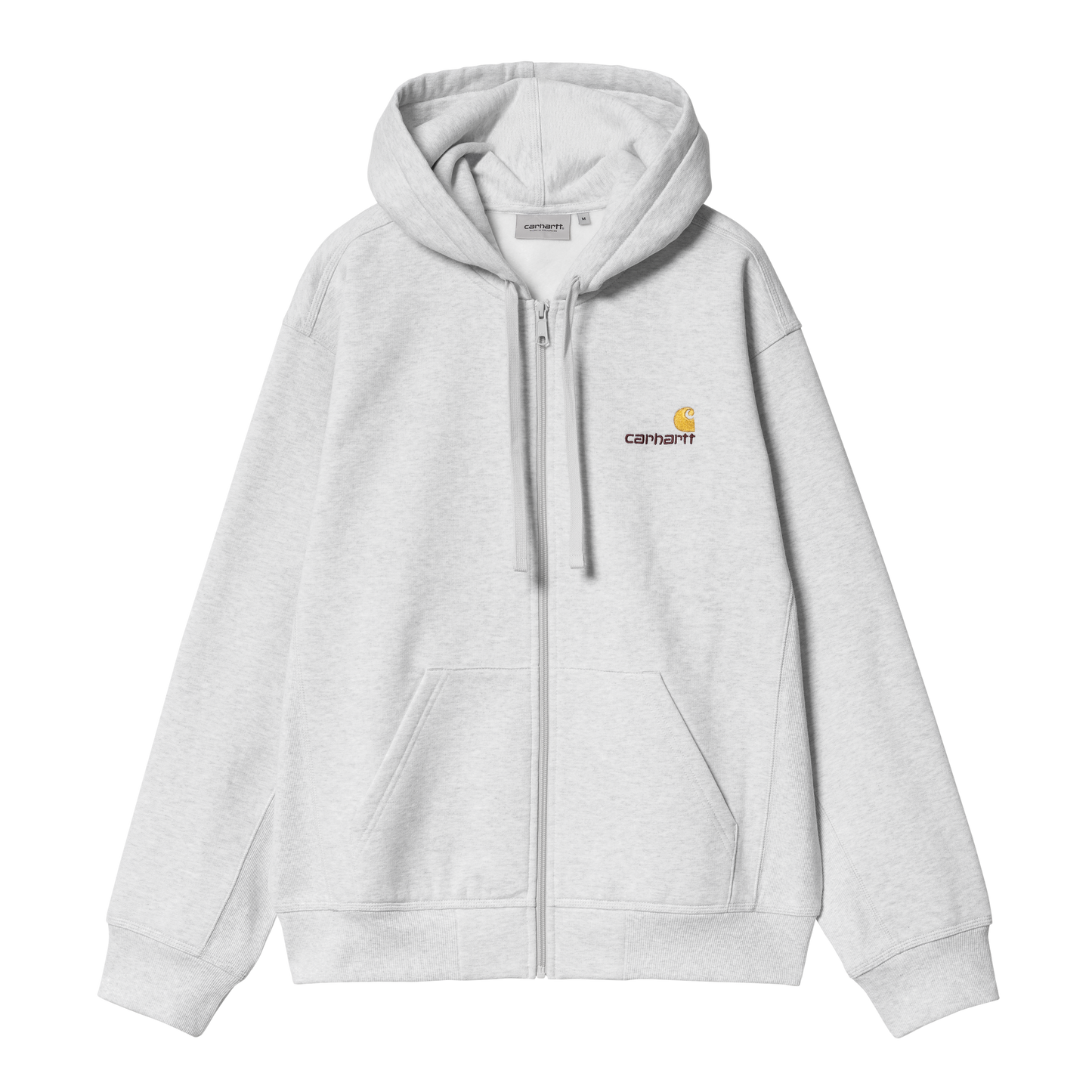 Carhartt WIP - Hooded American Script Jacket - ash heather - Herre > Sweatshirts