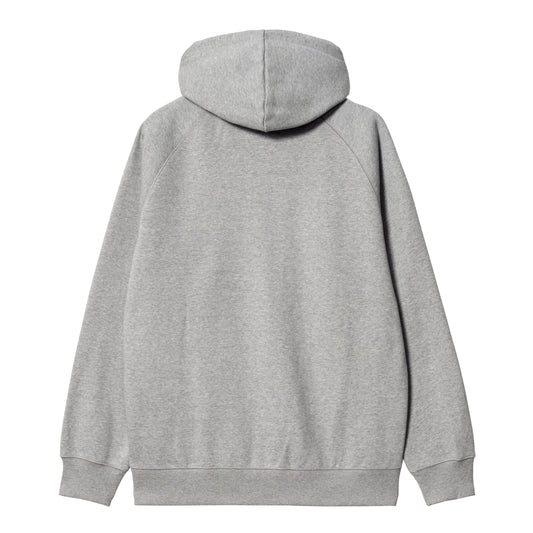 Carhartt WIP - Hooded Chase Jacket SS25 - GREY HEATHER / GOLD / Grå - Sweatshirts