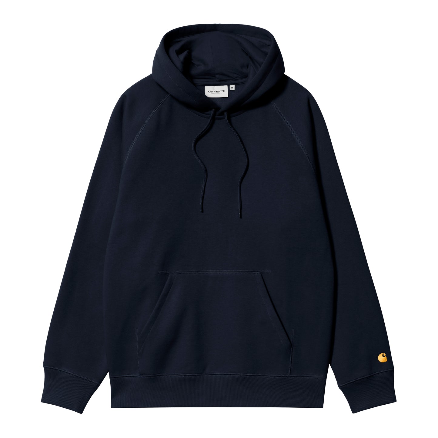 Carhartt WIP - Hooded Chase Sweat SS25 - DARK NAVY / GOLD / Blå - Sweatshirts