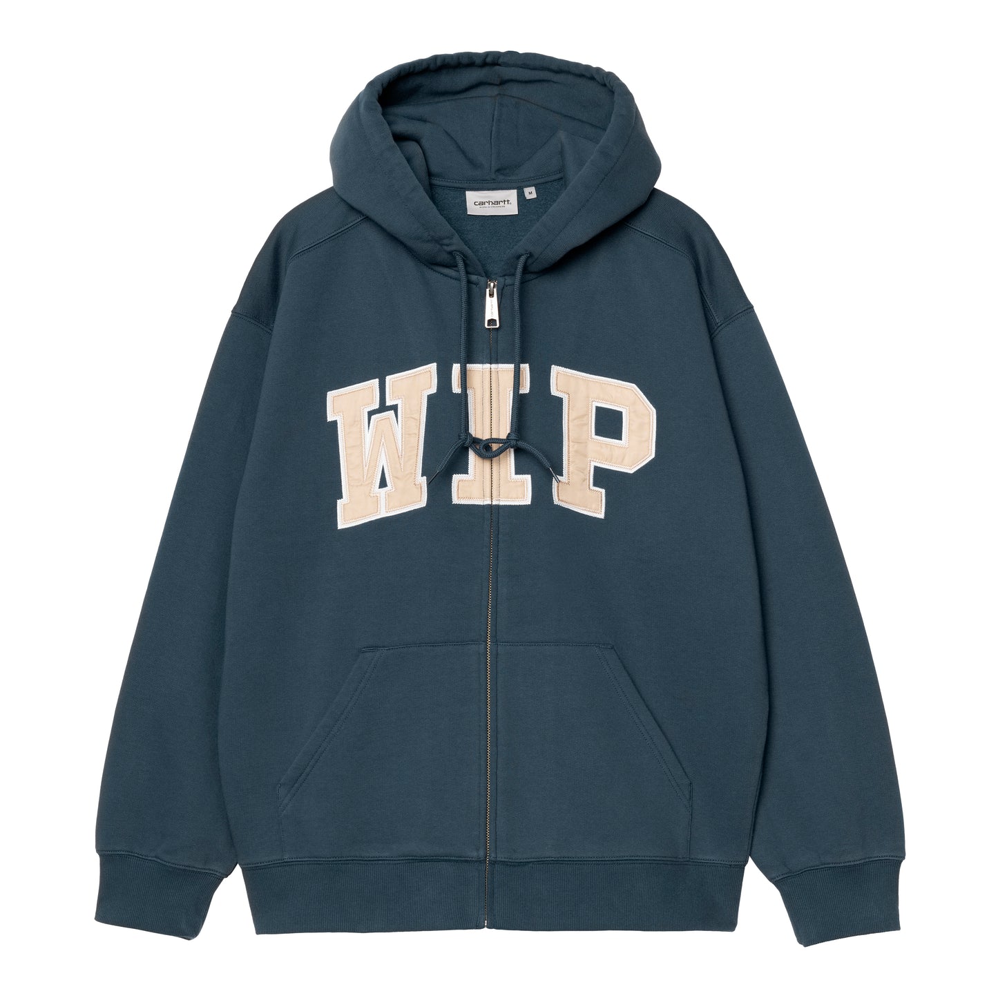 Carhartt WIP - Hooded WIP Sweat Jacket - DUSKY BLUE STONE WASH / Blå - Sweatshirts