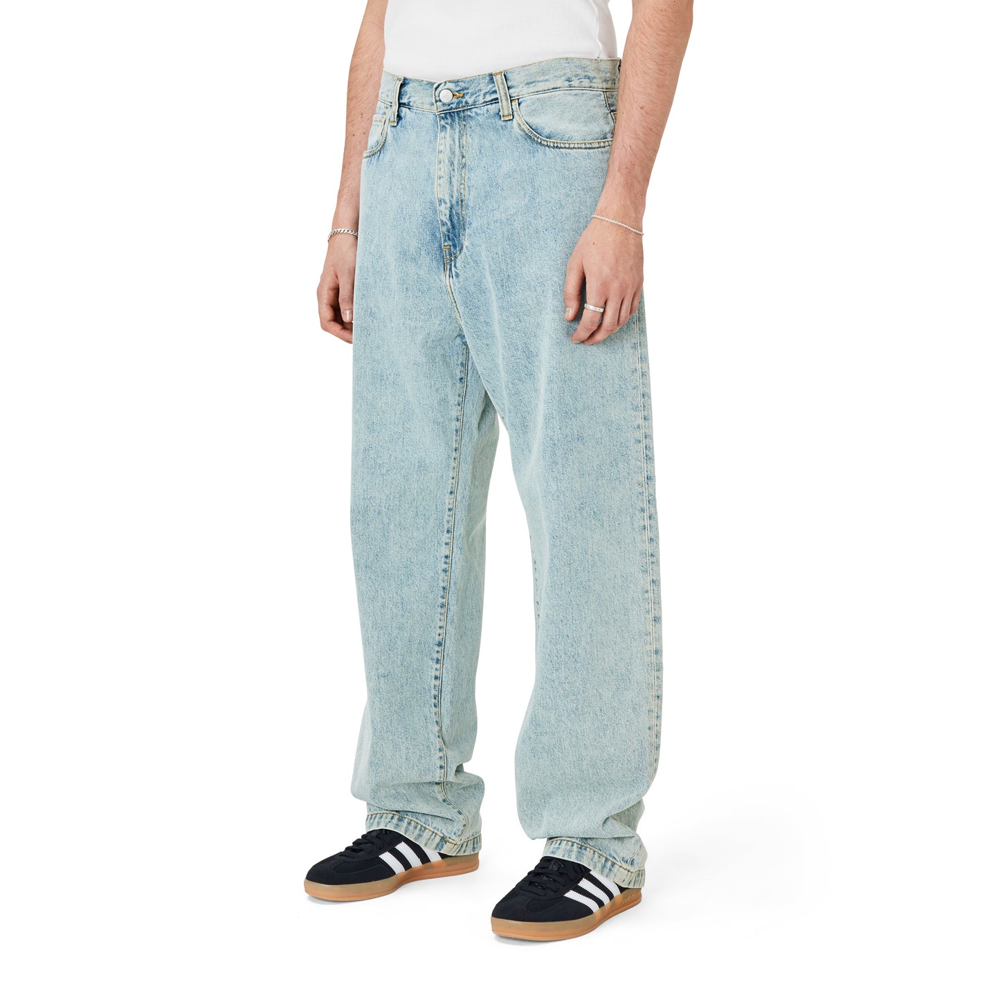 Carhartt WIP - Landon Pant Robertson - BLUE BLEACHED / Blå - Bukser