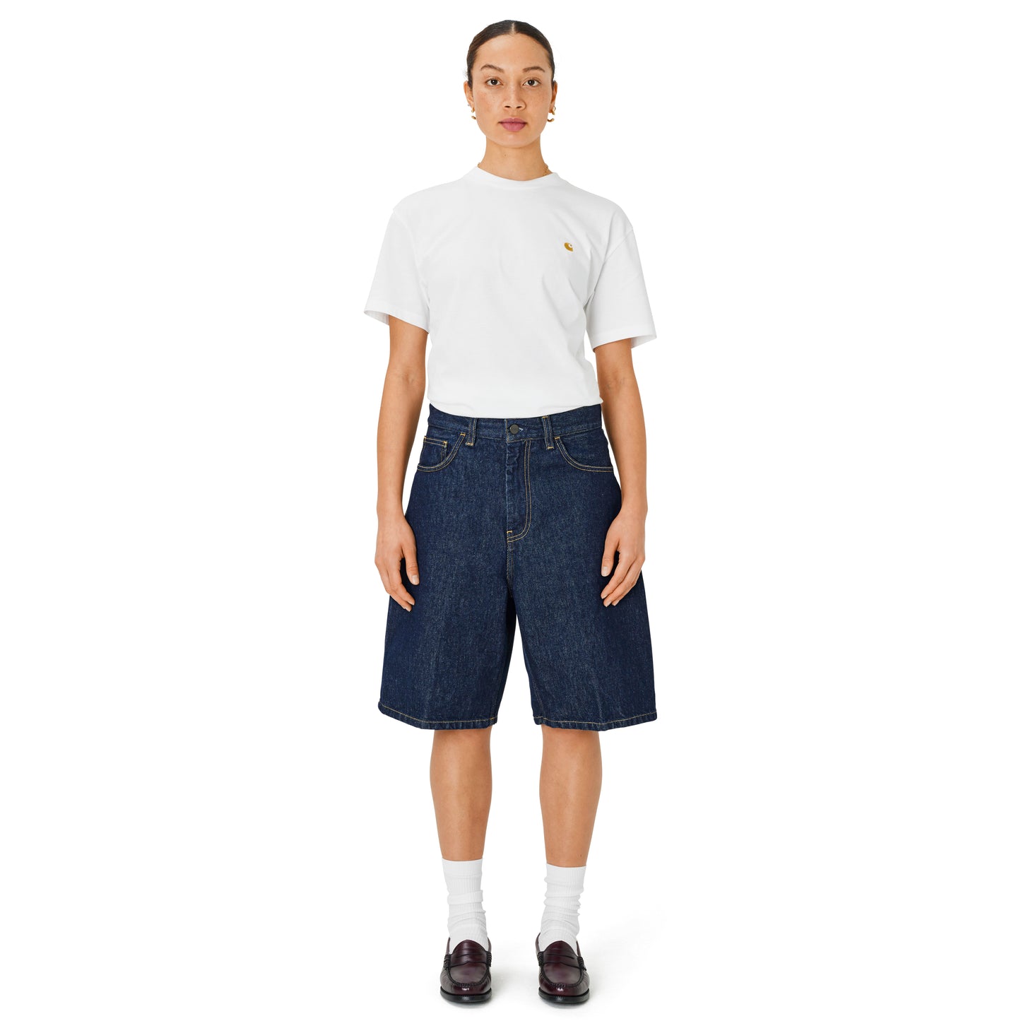 Carhartt WIP - W' Brandon Short Smith - BLUE RINSED / Blå - Shorts