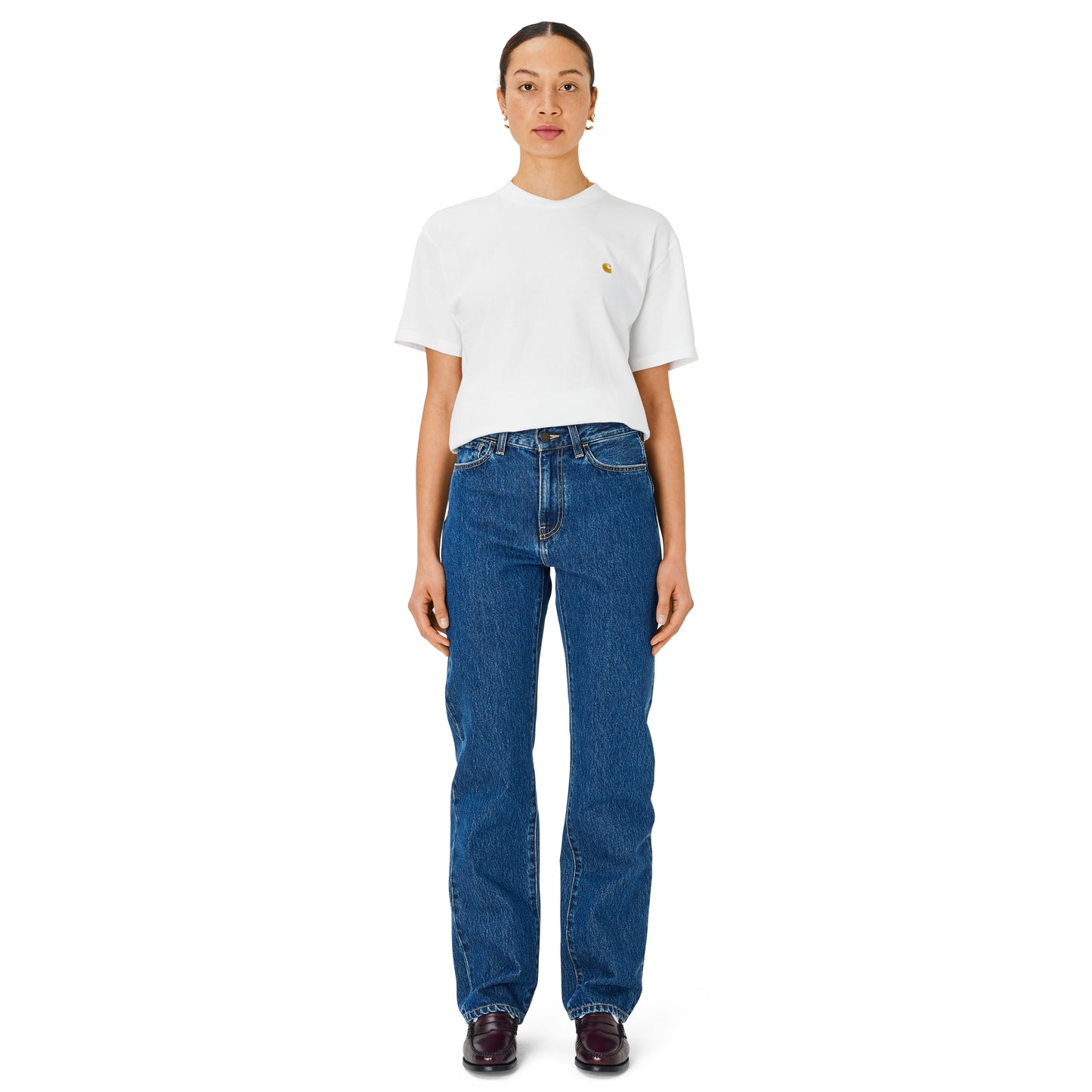 Carhartt WIP - W' Noxon Pant Smith - BLUE STONE WASHED / Blå - Bukser