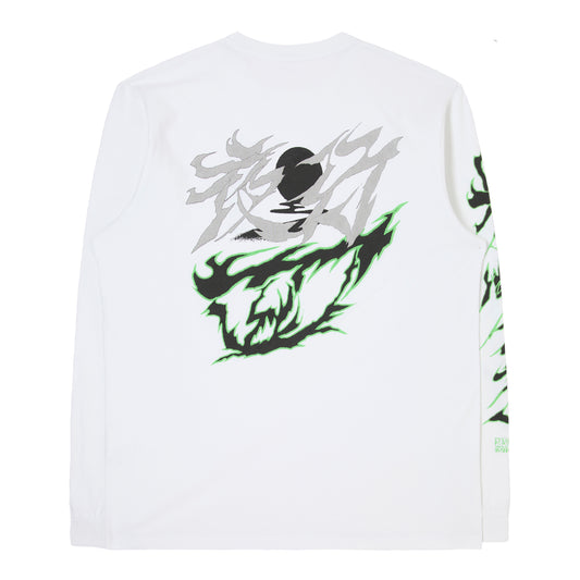 Edwin - Demons T-Shirt LS - WHITE / Hvid - T-Shirts