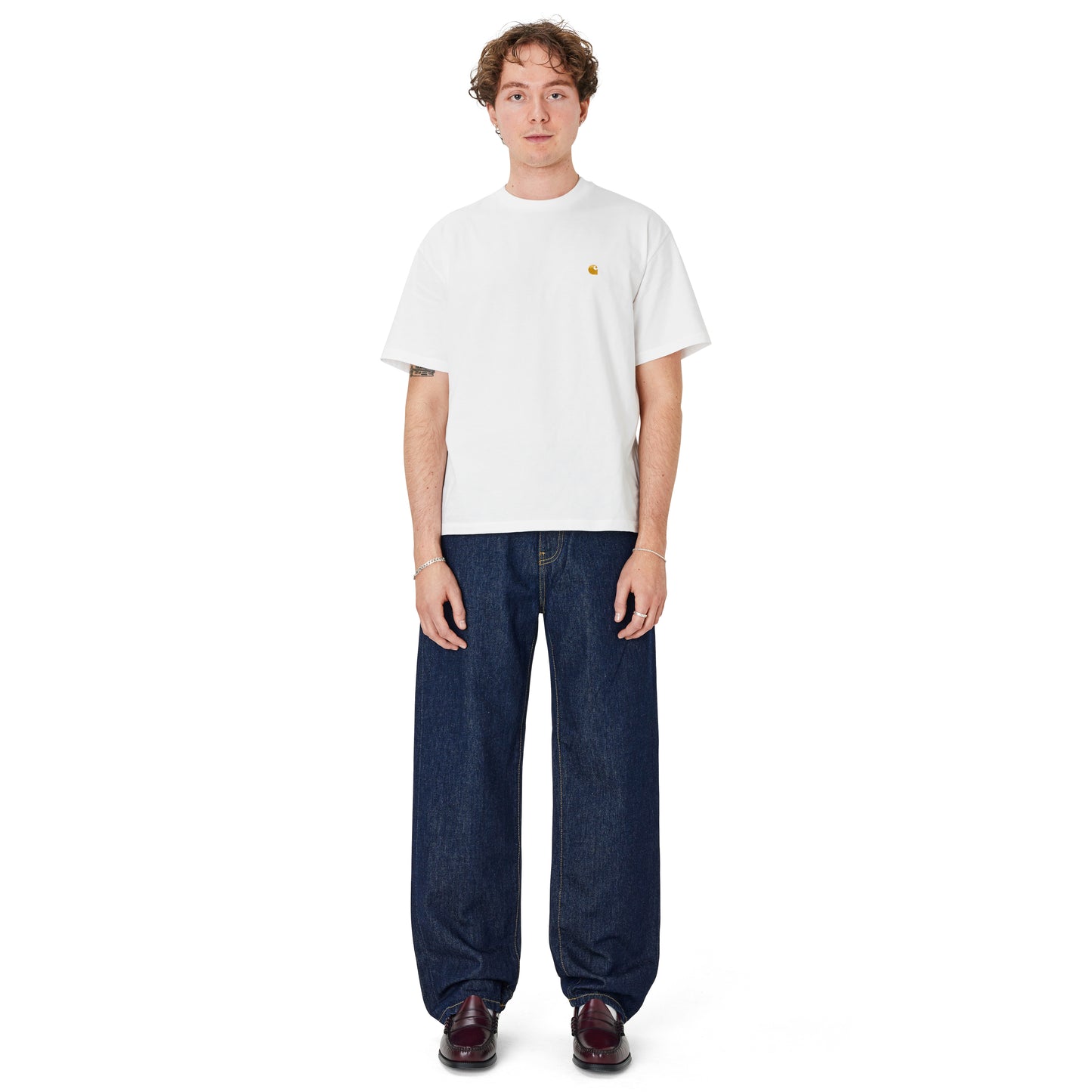 Carhartt WIP - Aaron Pant - BLUE RINSED / Blå - Bukser