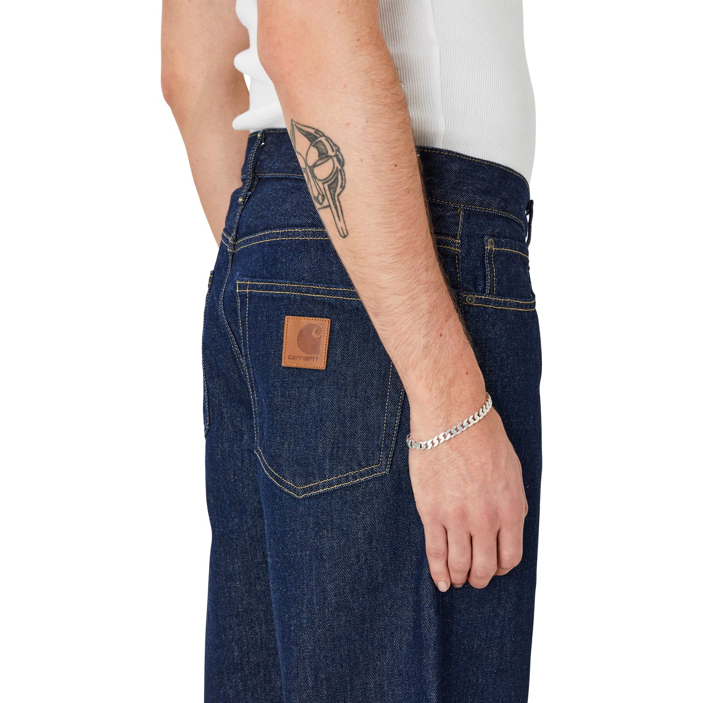 Carhartt WIP - Aaron Pant - BLUE RINSED / Blå - Bukser