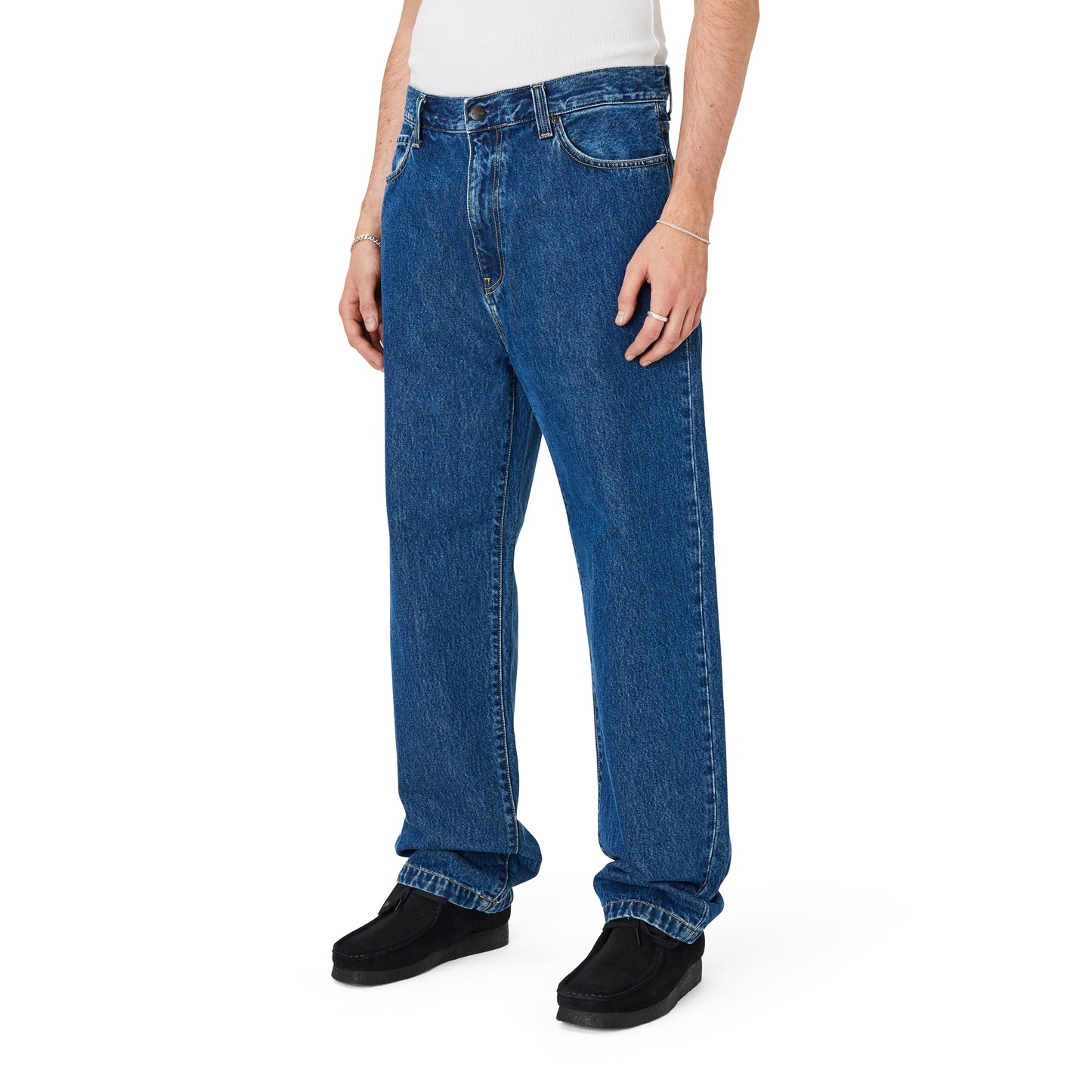 Carhartt WIP - Aaron Pant - BLUE STONE WASH / Blå - Bukser
