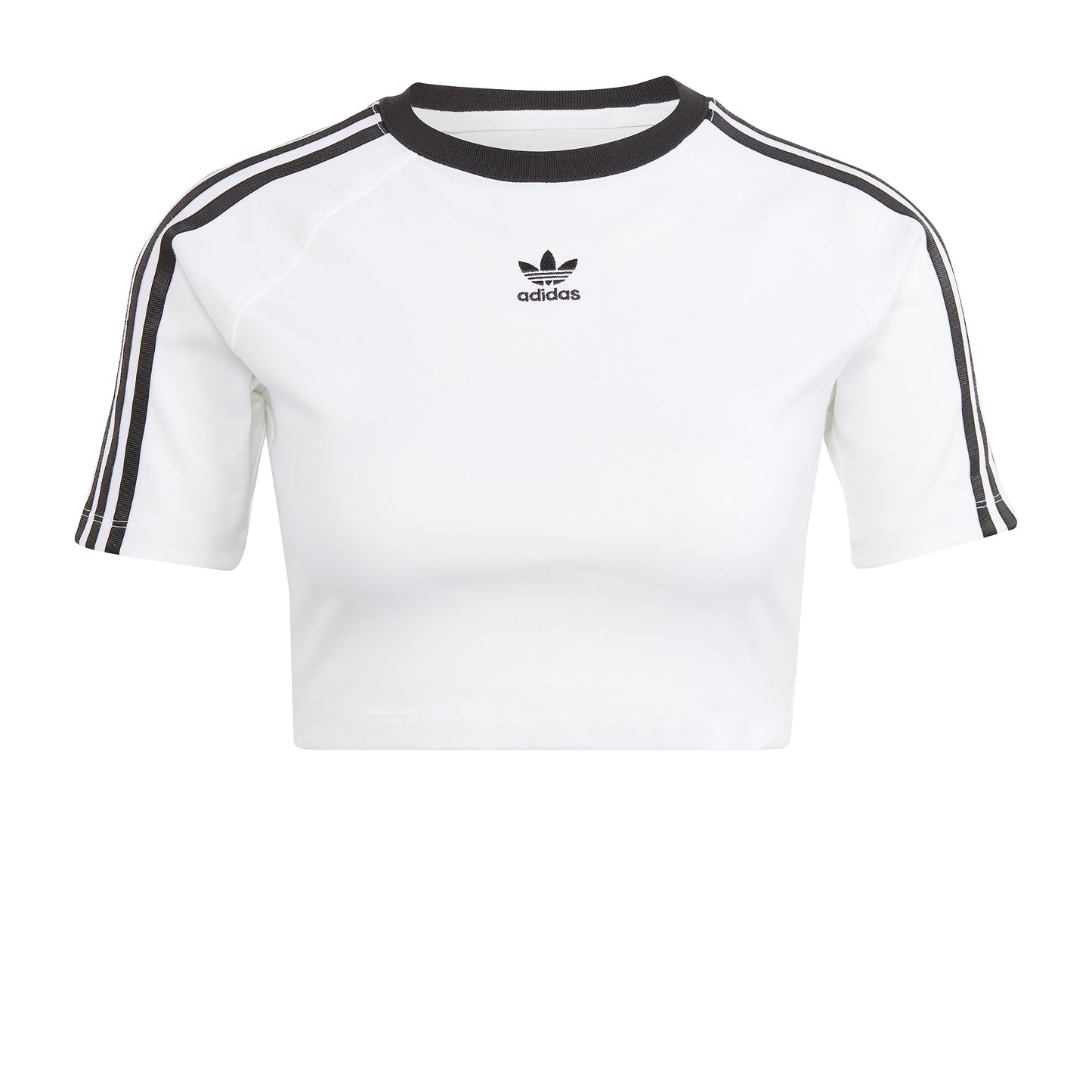 Adidas Originals - 3 S Baby Tee - WHITE / Hvid - T-Shirts