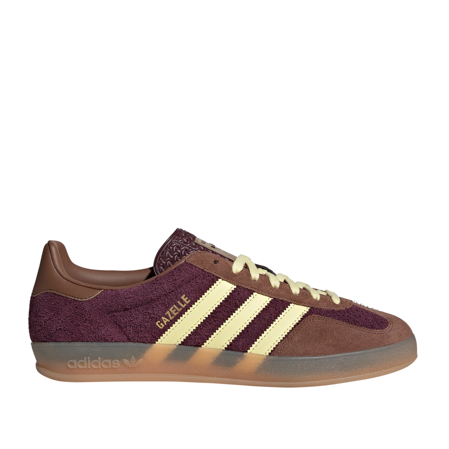 Adidas Originals - Gazelle Indoor - MAROON / YELLOW / Brun||Bordeaux - Sko