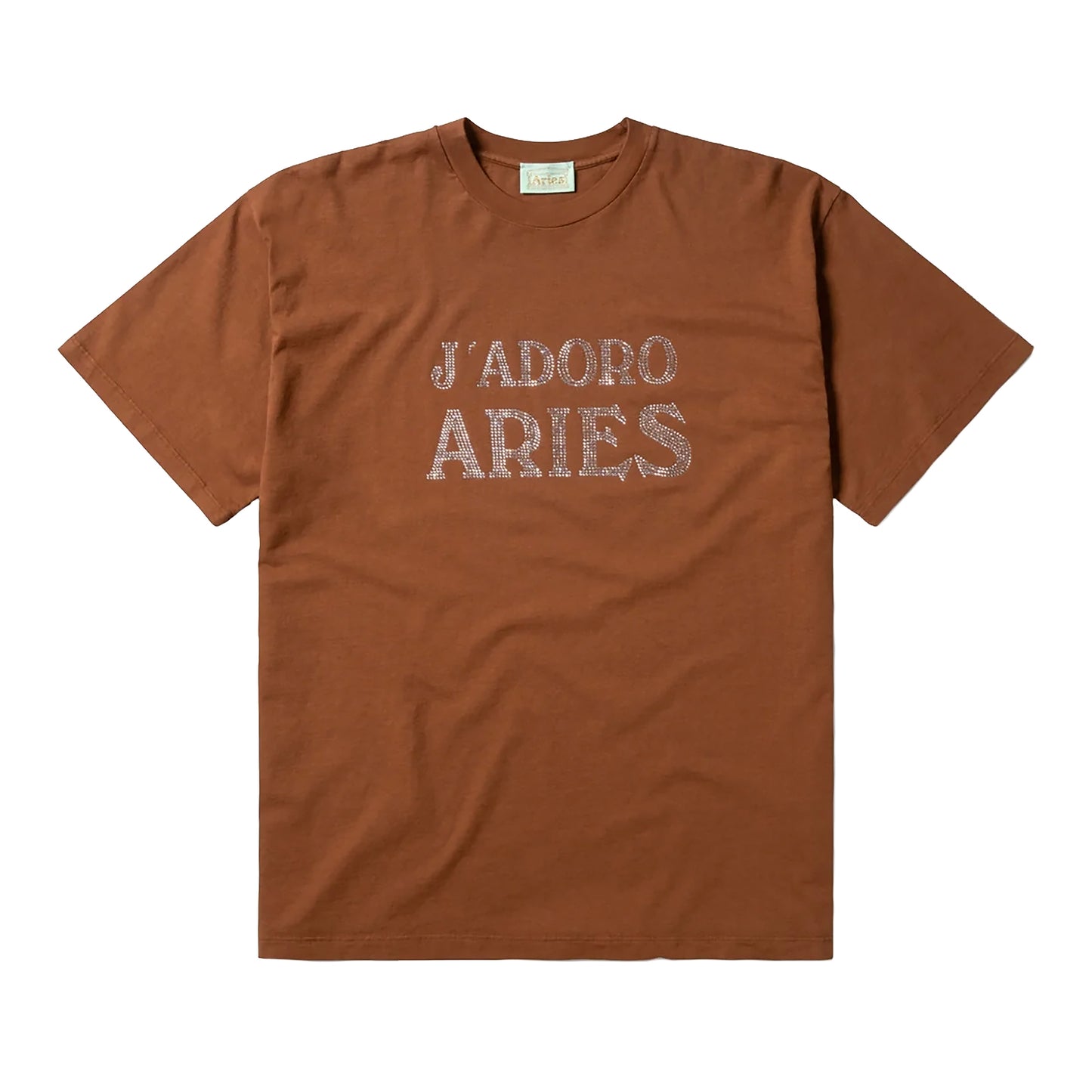Aries - J'Adoro Aries Diamante SS Tee - BROWN / Brun - T-Shirts