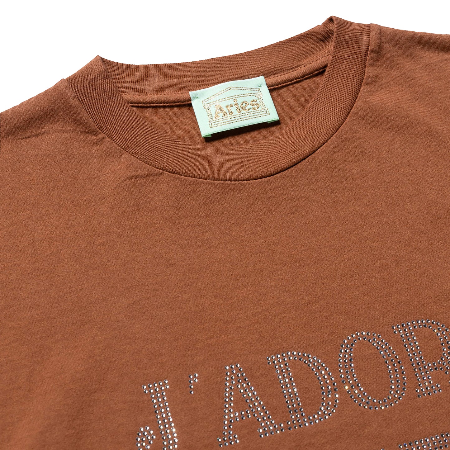 Aries - J'Adoro Aries Diamante SS Tee - BROWN / Brun - T-Shirts