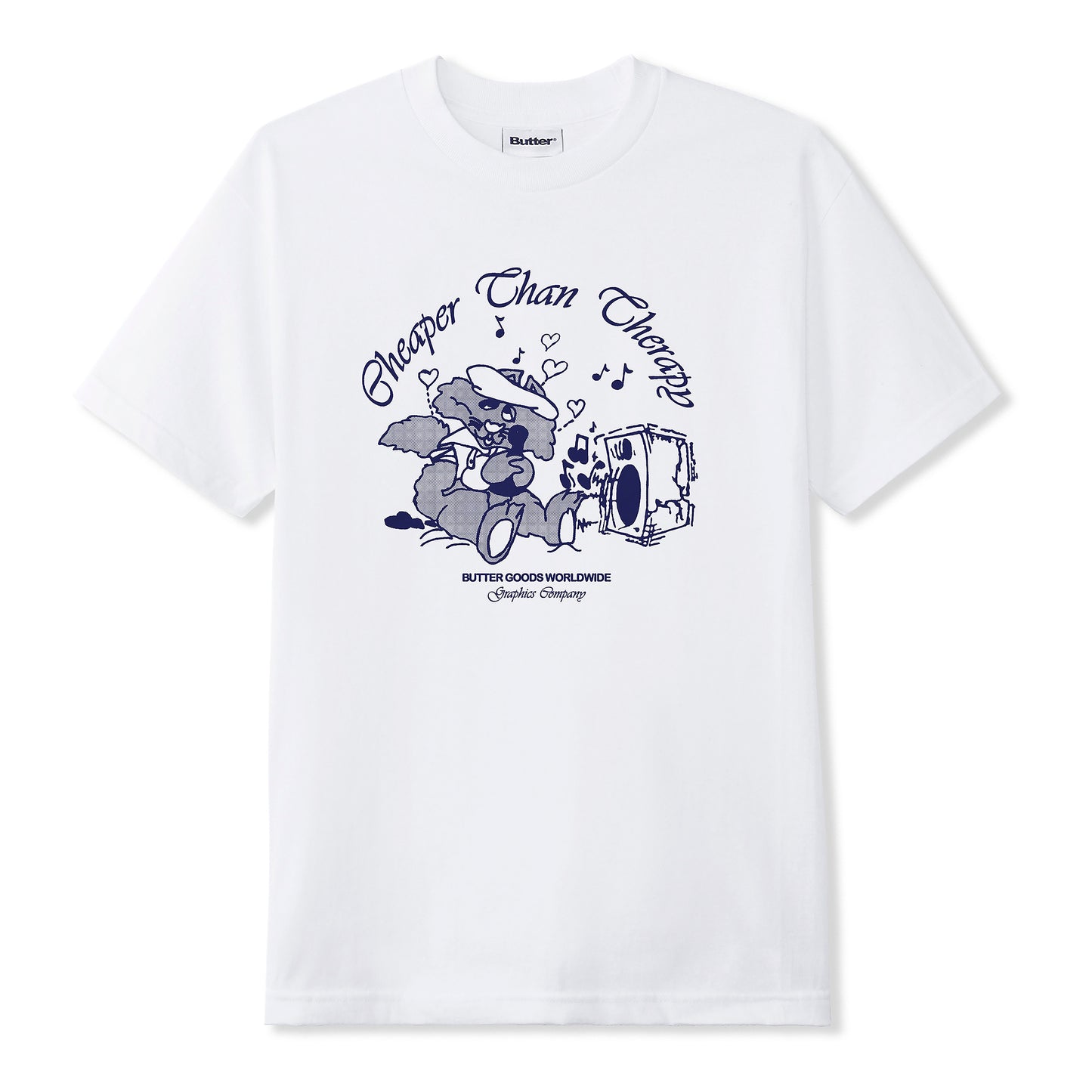 Butter Goods - Karaoke Tee - WHITE / Hvid - T-Shirts