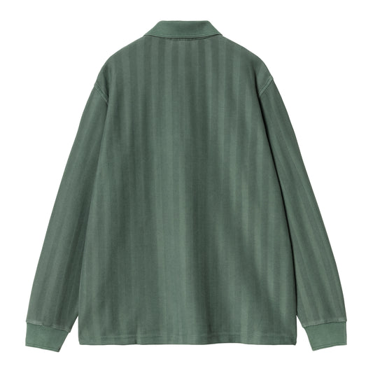 Carhartt WIP - L/S Morrison Rugby Shirt - conifer pigment garm - Herre > Polos