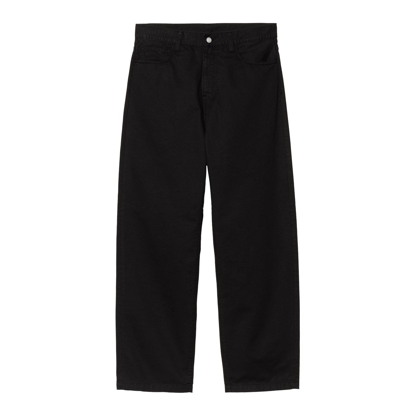 Carhartt WIP - Landon Pant Newcomb - BLACK GARMENT DYED / Sort - Bukser