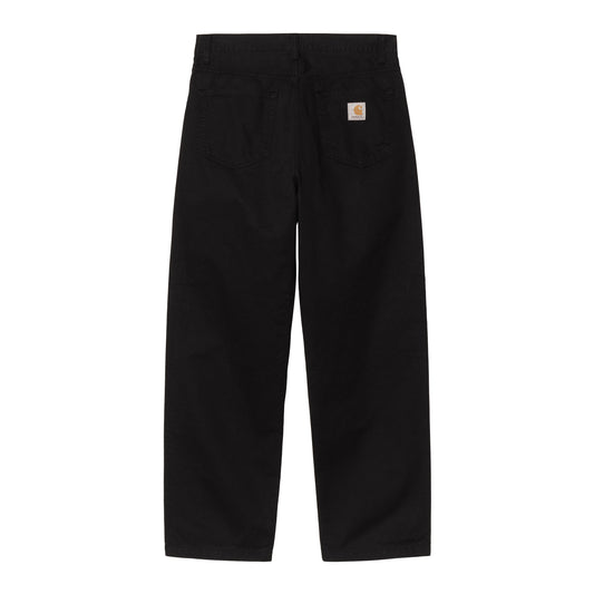 Carhartt WIP - Landon Pant Newcomb - BLACK GARMENT DYED / Sort - Bukser