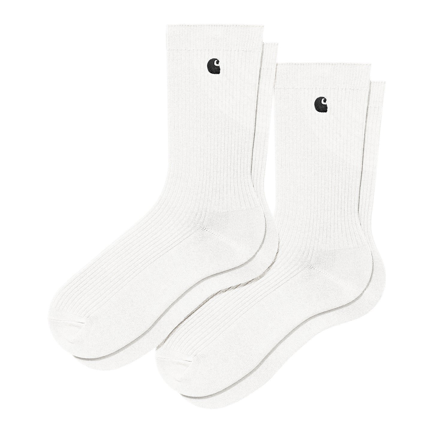 Carhartt WIP - Madison Pack Socks - WHITE / BLACK + WHIT / Hvid - Accessories
