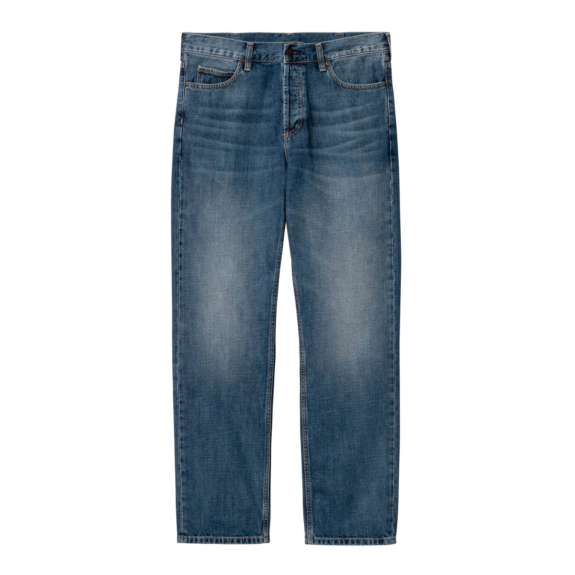 Carhartt WIP - Marlow Pant - BLUE DARK USED WASH / Blå - Bukser