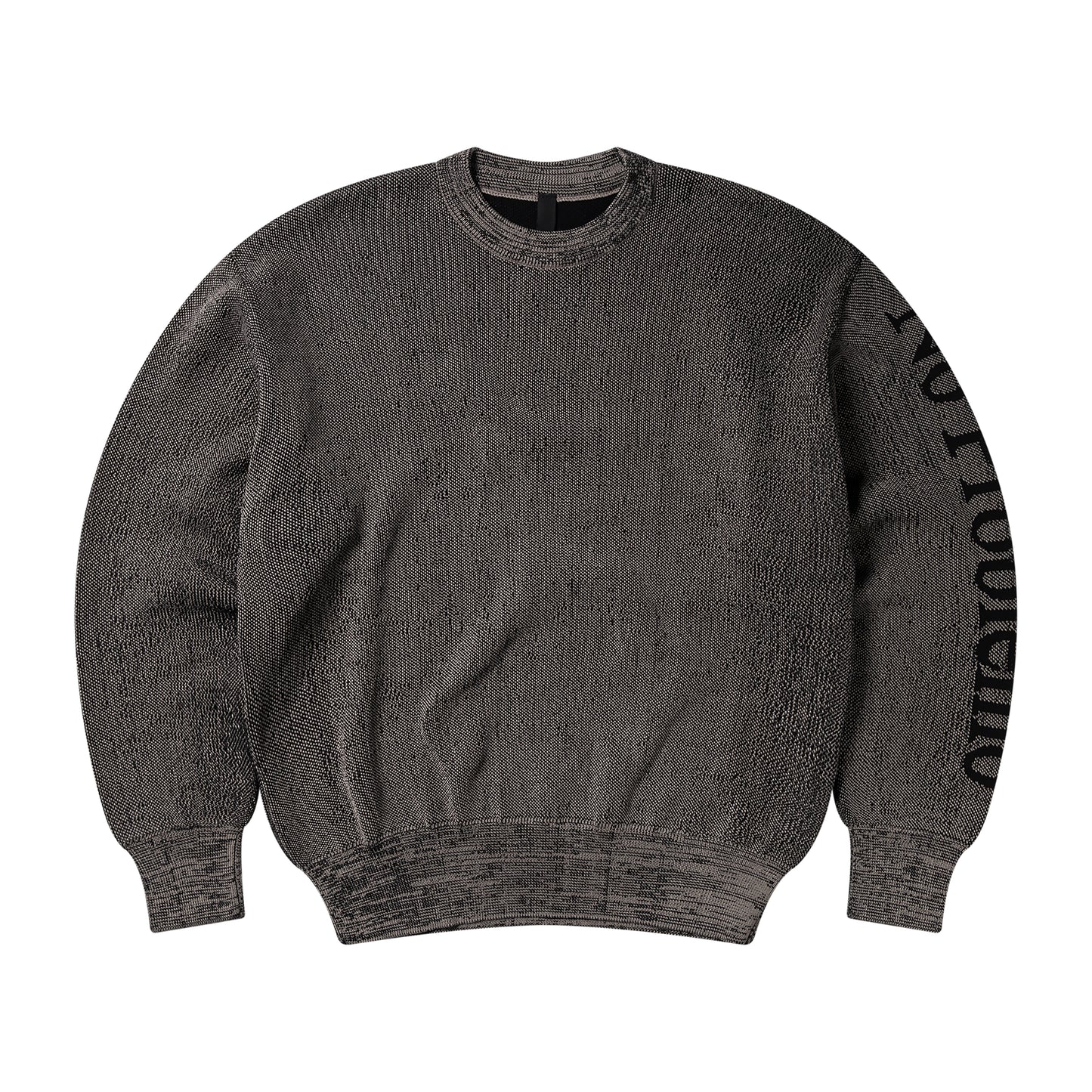 No Problemo - Glitch Knit Crew Neck - BLACK / Sort - Strik