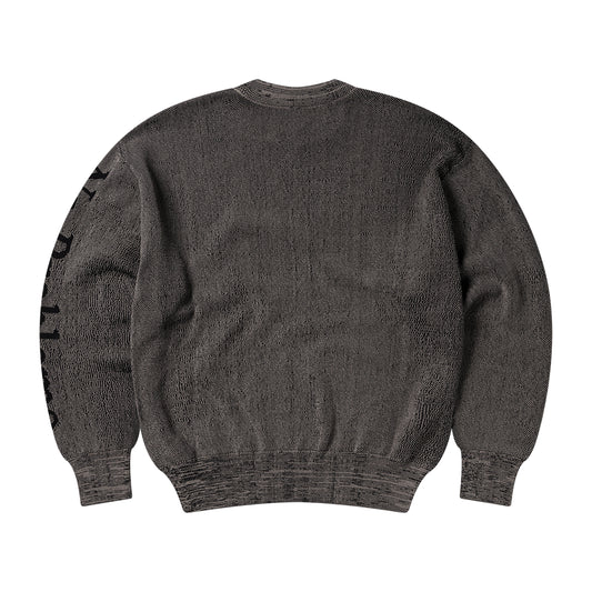 No Problemo - Glitch Knit Crew Neck - BLACK / Sort - Strik