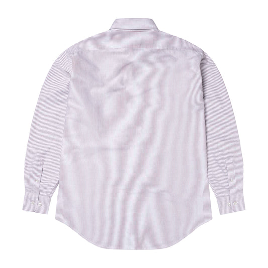 No Problemo - No Problemo LS Stripe Oxford Shirt - RED / Rød||Striber - Skjorter