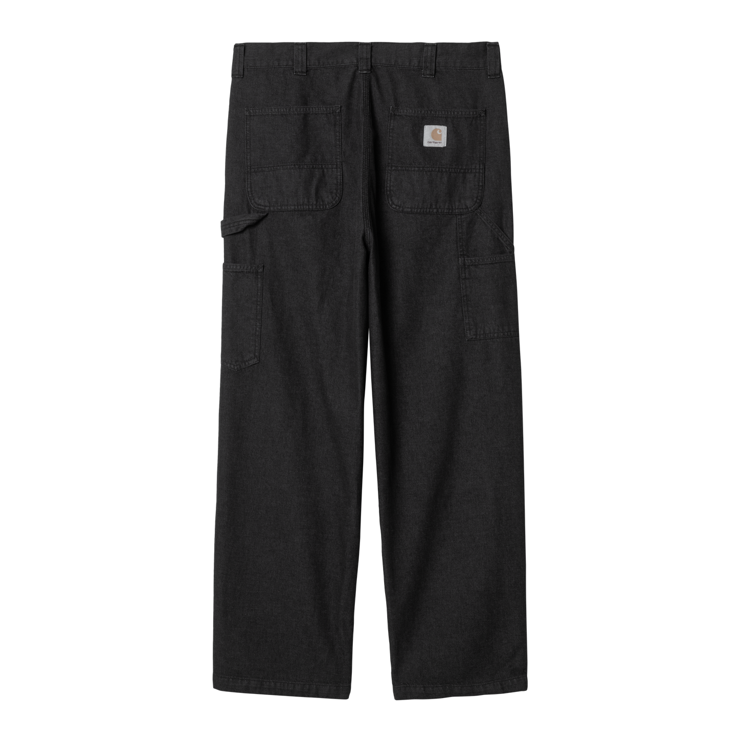 Carhartt WIP - OG Single Knee Pant Hubbard - BLACK STONE WASHED / Sort - Bukser