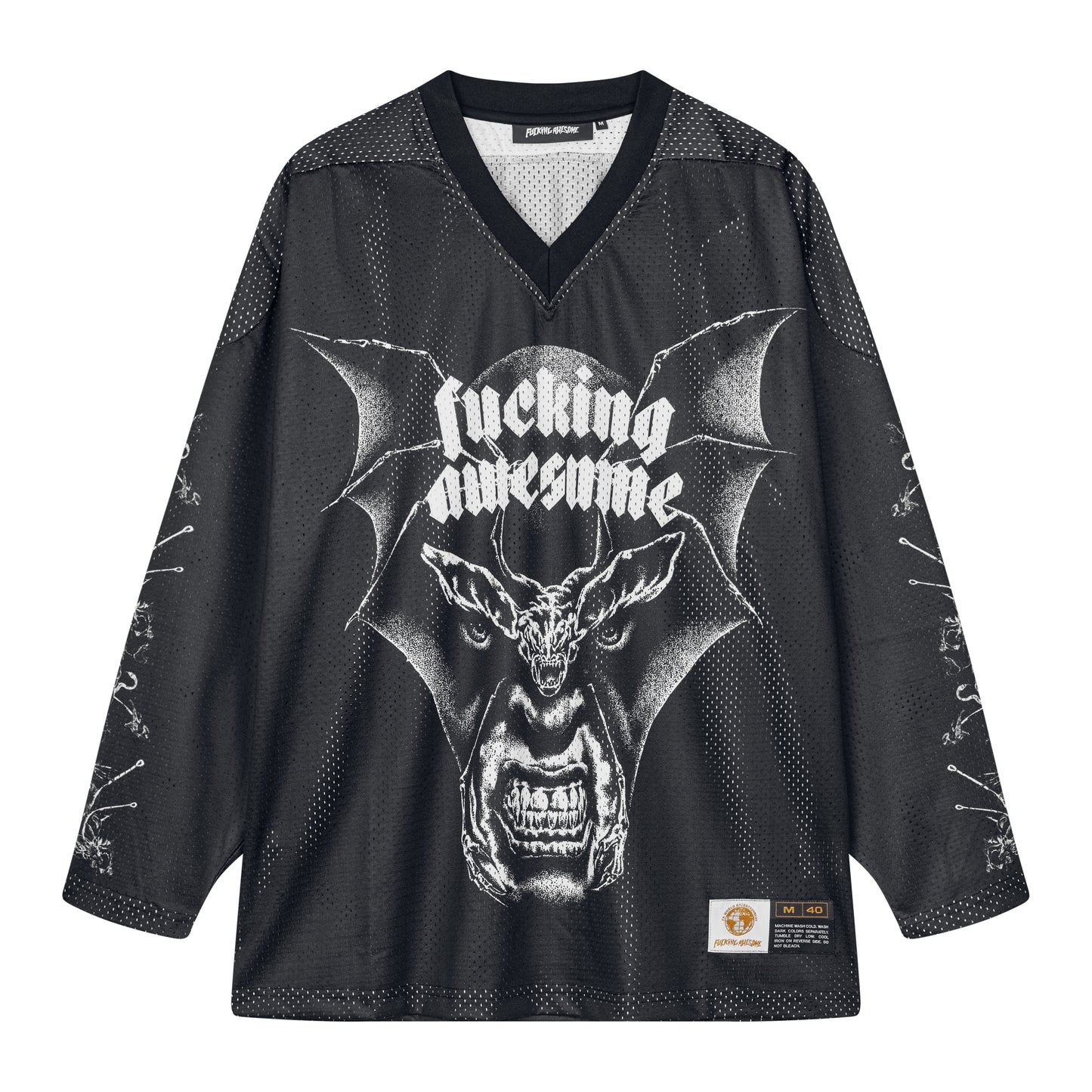 Fucking Awesome - Nightmare Hockey Jersey - BLACK / Sort - T-Shirts