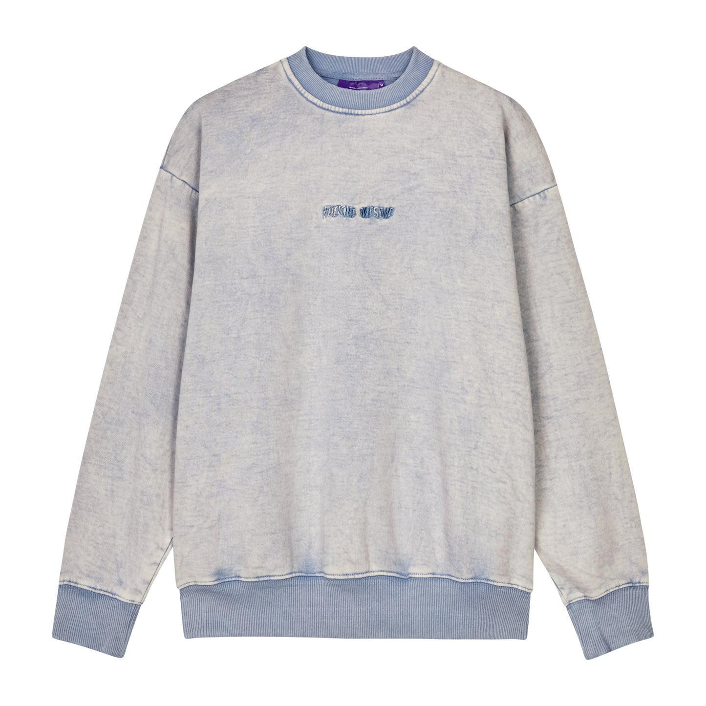 Fucking Awesome - Little Stamp Snow Wash Crew - DUSTY BLUE / Blå - Sweatshirts