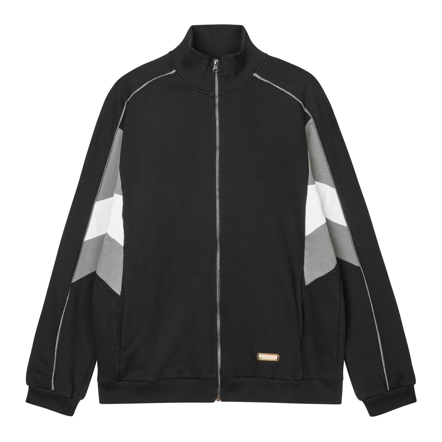 Fucking Awesome - Judah Track Jacket - BLACK / Sort||Grå - Sweatshirts