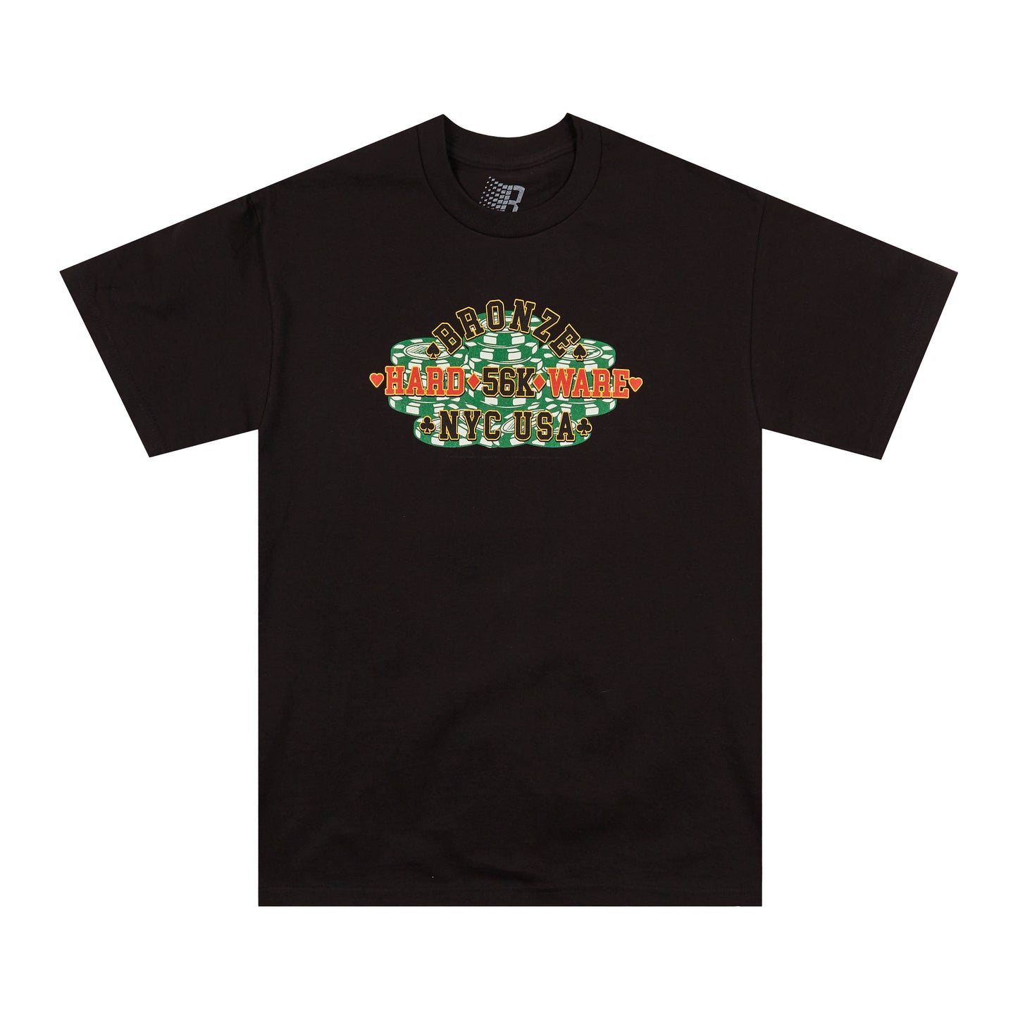 Bronze 56K - Poker Tee - BLACK / Sort - T-Shirts
