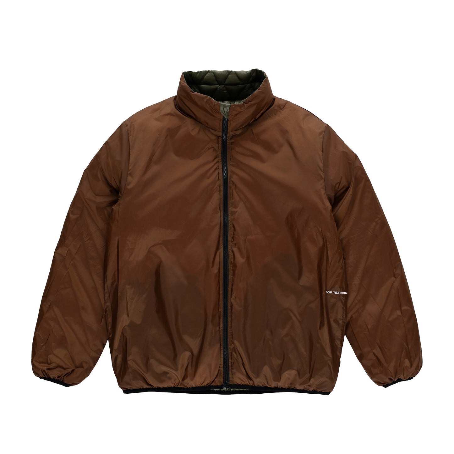 Pop Trading Company - Quilted Reversible Jacket - FOUR LEAF CLOVER/BIS / Brun||Grøn - Jakker
