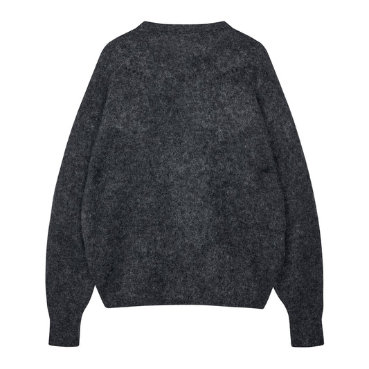 Dropstitch Mohair Knit Crewneck