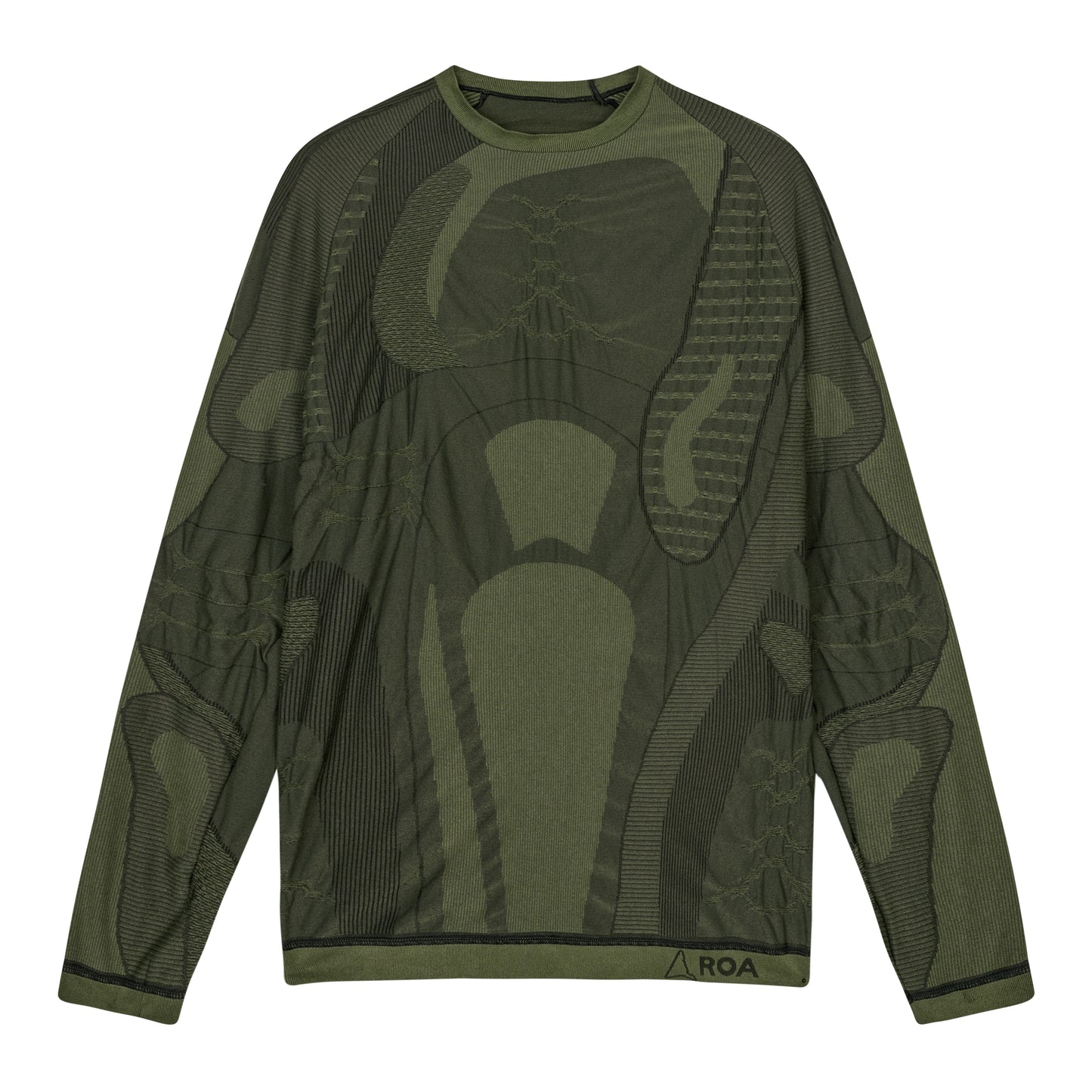 ROA - Seamless Crewneck - DARK GREEN / Grøn - T-Shirts