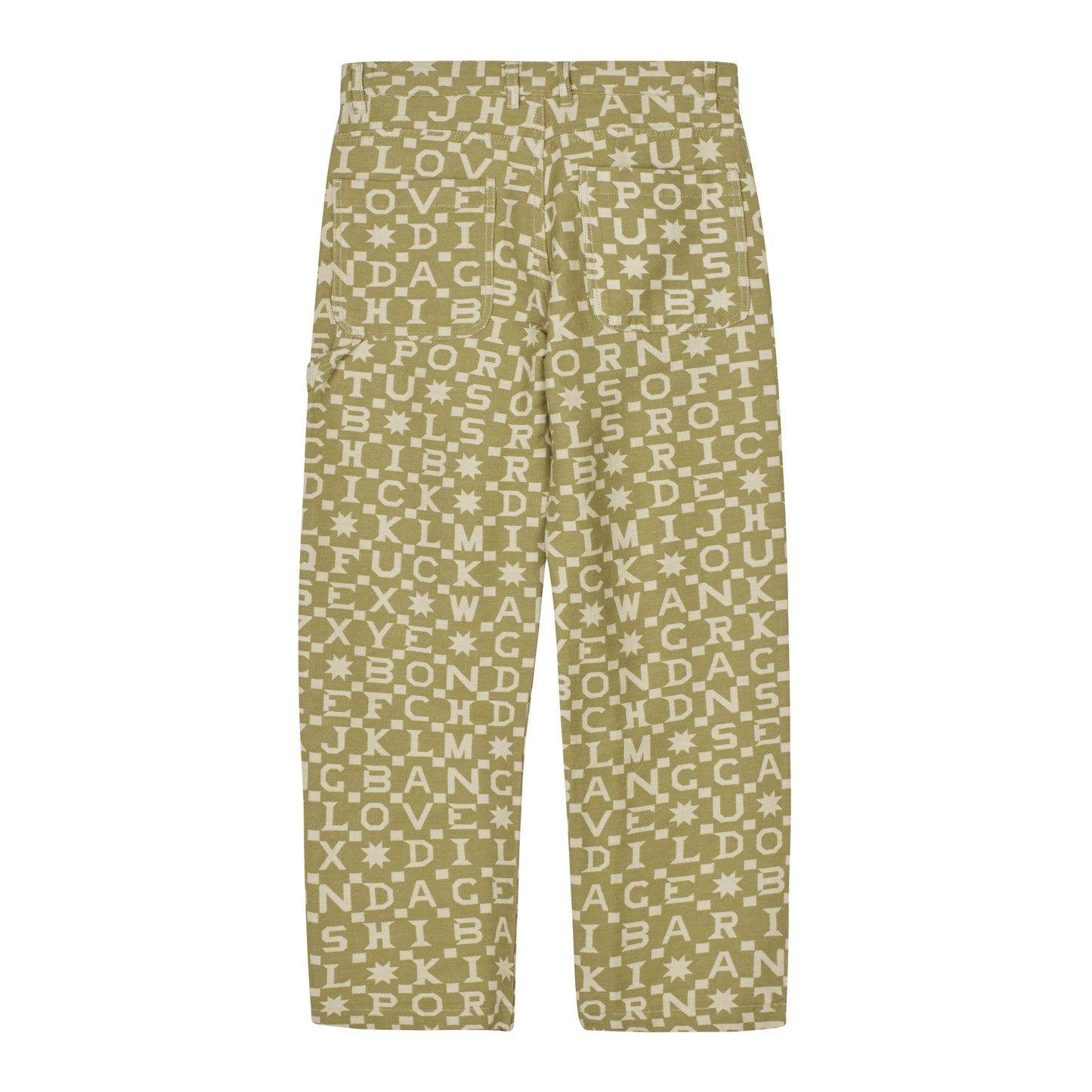 Carne Bollente - A, B, C, Deep Pant - KHAKI / Hvid||Beige||Mønster - Bukser