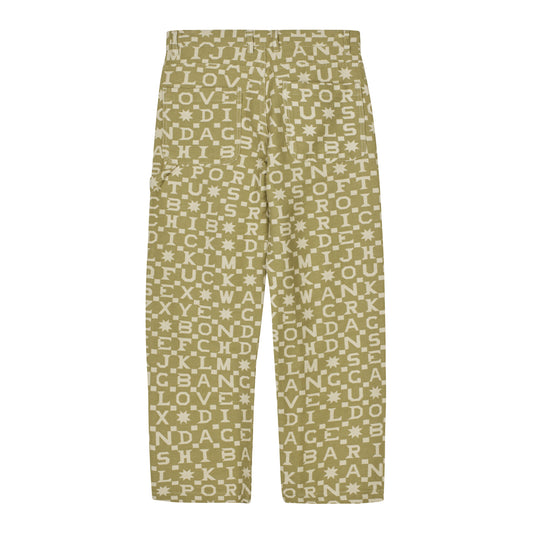 Carne Bollente - A, B, C, Deep Pant - KHAKI / Hvid||Beige||Mønster - Bukser