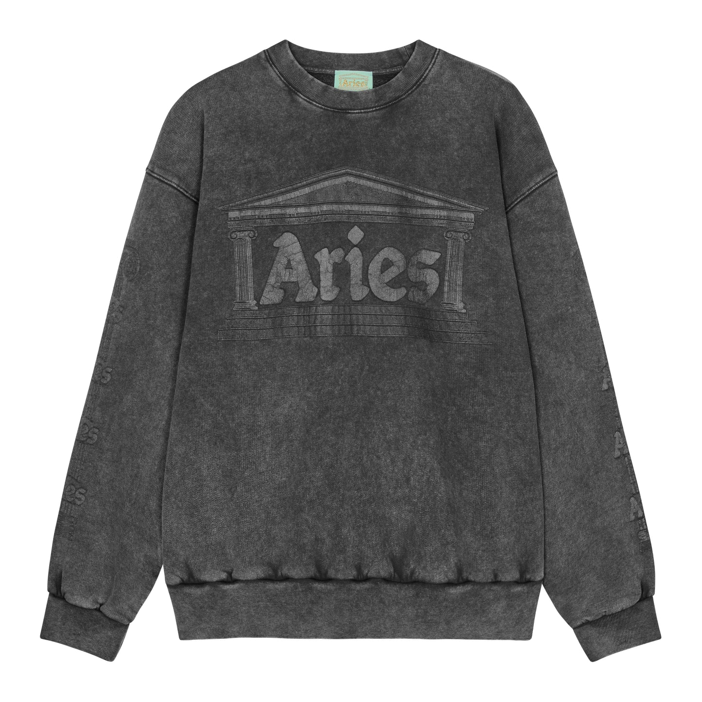 Aries - Aged Ancient Column Sweat - BLACK / Sort - Sweatshirts