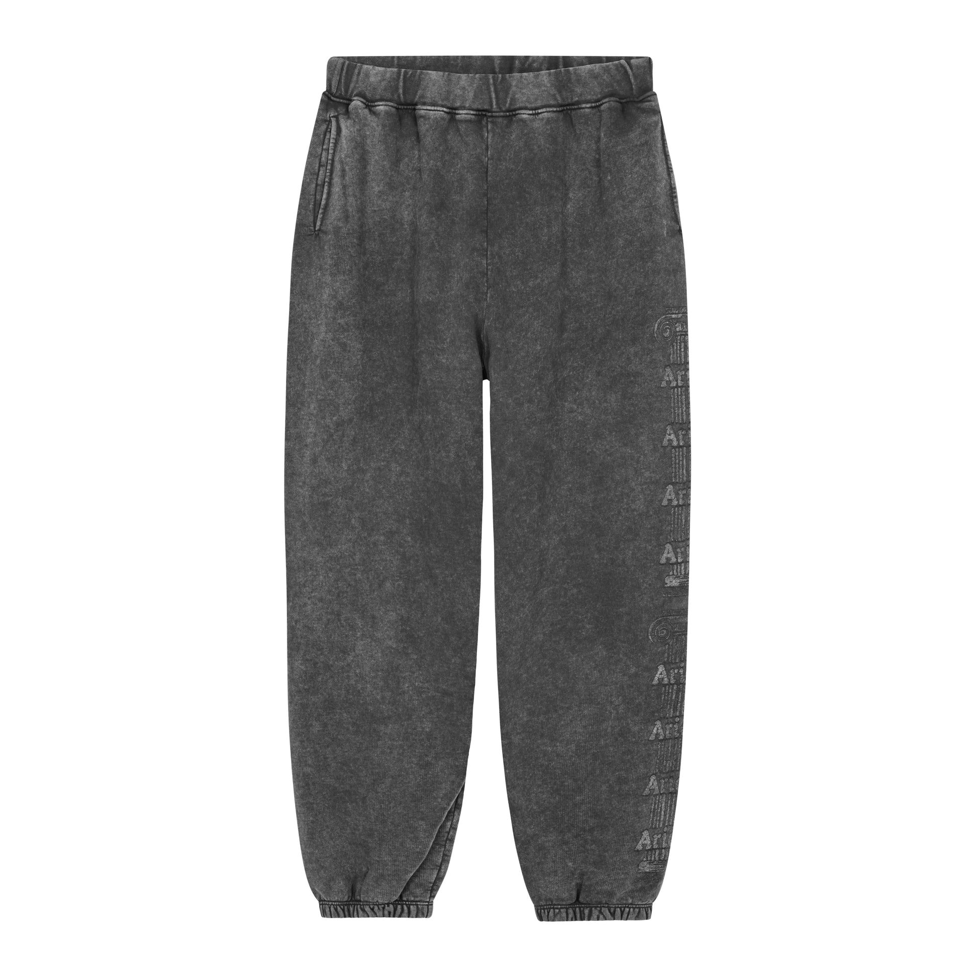 Aries - Aged Ancient Column Sweatpant - BLACK / Sort||Grå - Bukser