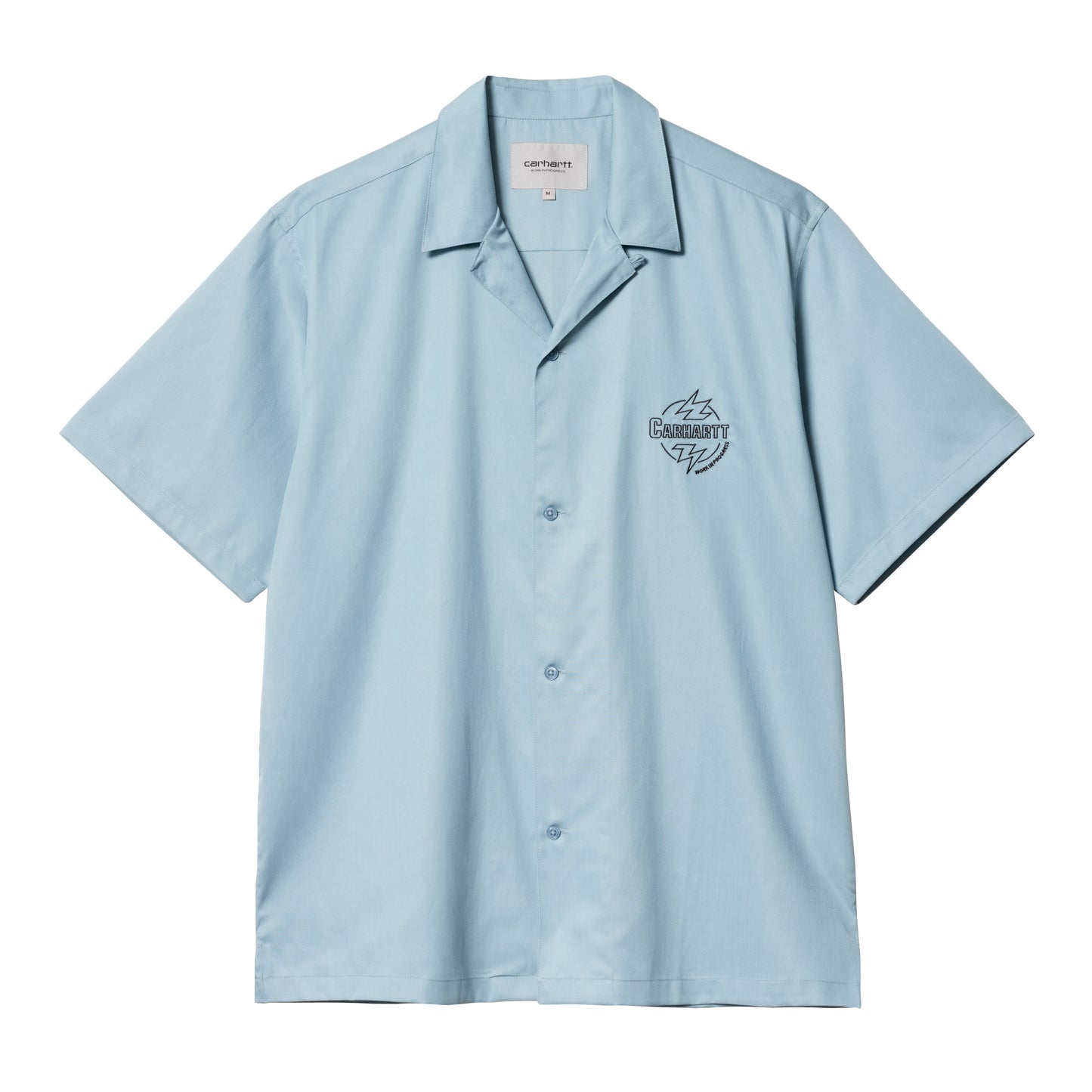 Carhartt WIP - S/S Ablaze Shirt - misy sky / black - Herre > Skjorter
